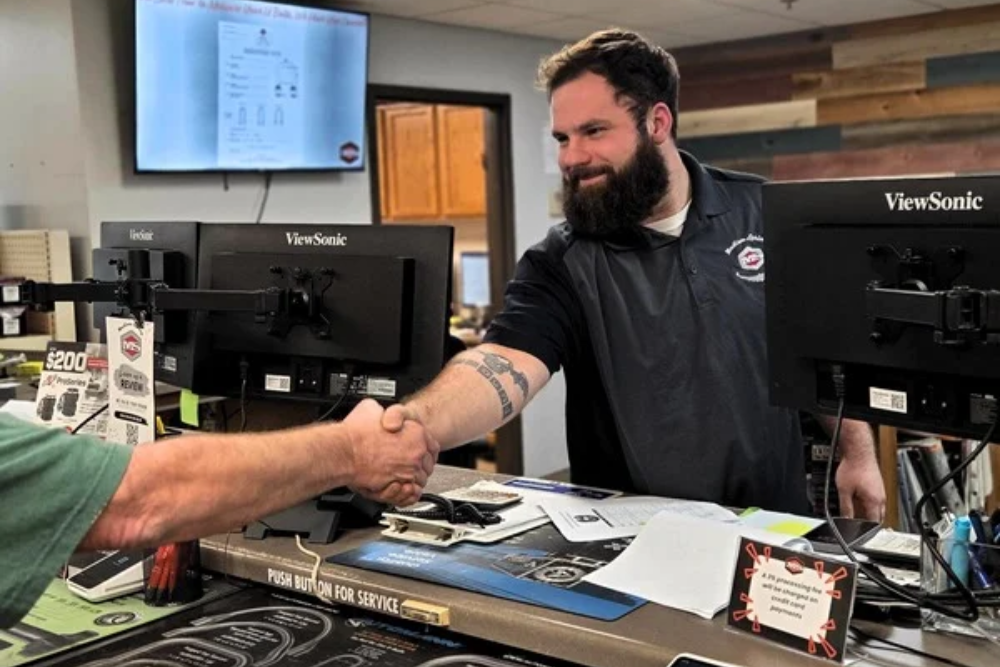 Madison Spring staff celebrating truck drivers 